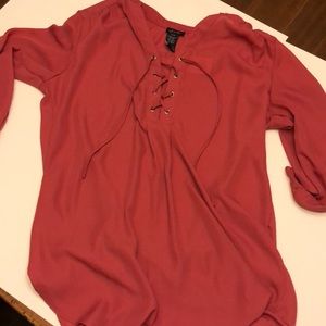 NWT Justify Lace-up Top